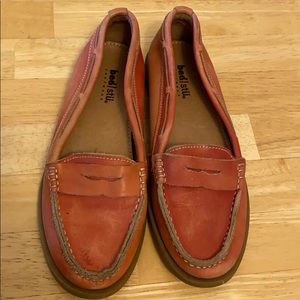 Pink loafer shoes